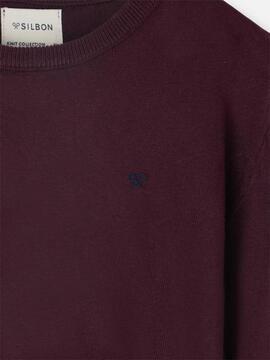JERSEY CLASSIC CUELLO REDONDO BURDEOS OSCURO