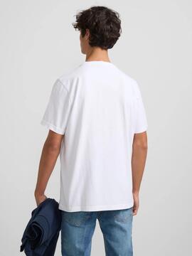 CAMISETA SILBON RAQUETA MEDIA BLANCA