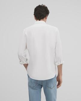 CAMISA SPORT OXFORD RAQUETA SLIM FIT BLANCA