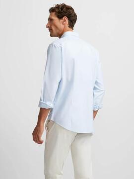 CAMISA SPORT OXFORD RAQUETA SLIM FIT CELESTE