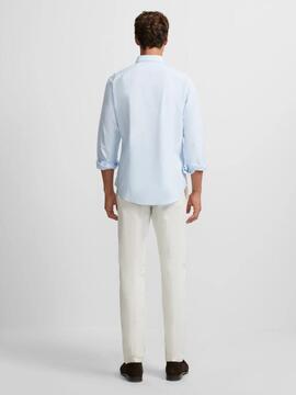 CAMISA SPORT OXFORD RAQUETA SLIM FIT CELESTE