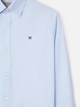 CAMISA SPORT OXFORD RAQUETA SLIM FIT CELESTE