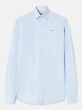 CAMISA SPORT OXFORD RAQUETA SLIM FIT CELESTE