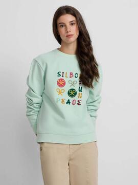 SUDADERA WOMAN FUN AND PEACE VERDE