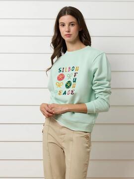 SUDADERA WOMAN FUN AND PEACE VERDE
