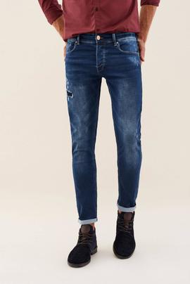 CLASH SKINNY FIT JOGGER PREMIUM WASH CON ROTOS