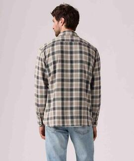 SOBRECAMISA JACKSON WORKER RELAXED FIT CALVIN PLAID OUTMEAL