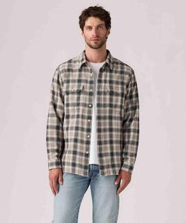 SOBRECAMISA JACKSON WORKER RELAXED FIT CALVIN PLAID OUTMEAL