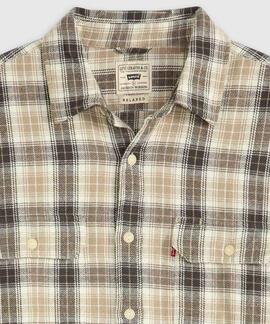 SOBRECAMISA JACKSON WORKER RELAXED FIT CALVIN PLAID OUTMEAL