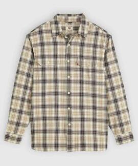 SOBRECAMISA JACKSON WORKER RELAXED FIT CALVIN PLAID OUTMEAL
