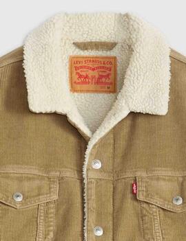 CAZADORA DE PANA SHERPA TRUCKER RELAXED FIT TIMBER WOLF
