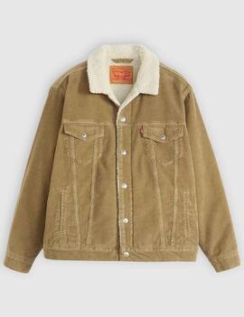 CAZADORA DE PANA SHERPA TRUCKER RELAXED FIT TIMBER WOLF