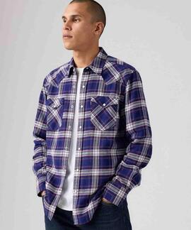 CAMISA LEVI'S® BARSTOW WESTERN STANDARD HAWLEY PLAID BLUE DE