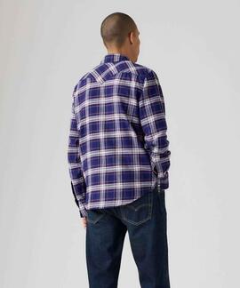 CAMISA LEVI'S® BARSTOW WESTERN STANDARD HAWLEY PLAID BLUE DE