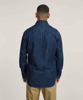 CAMISA G-STAR DAKOTA SLIM DENIM WORN IN DEEP SEA