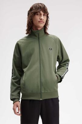 CHAQUETA DEPORTIVA TAPED TRACK JACKET VERDE CAQUI
