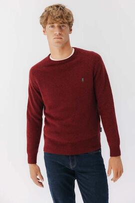 JERSEY PUNTO JASPEADO GRANATE