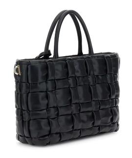 BOLSO DE MANO MARION TRENZADO NEGRO