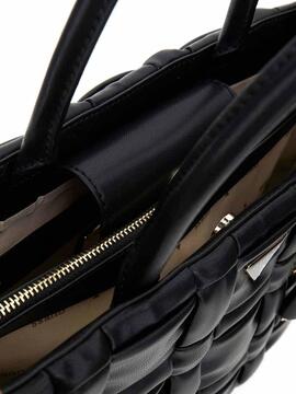 BOLSO DE MANO MARION TRENZADO NEGRO