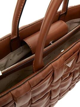 BOLSO DE MANO MARION TRENZADO MARRÓN COGNAC