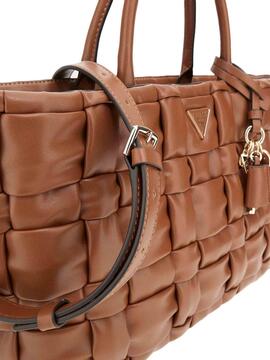 BOLSO DE MANO MARION TRENZADO MARRÓN COGNAC