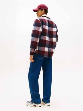 SOBRECAMISA DE FRANELA OVERSIZE TARTÁN MULTICOLOR