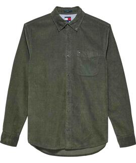 CAMISA DE PANA REGULAR FIT VERDE