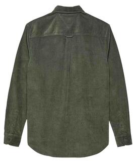 CAMISA DE PANA REGULAR FIT VERDE