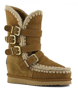 BOTA INNER WEDGE TALL BUCKLE STRAPS COGNAC SUEDE
