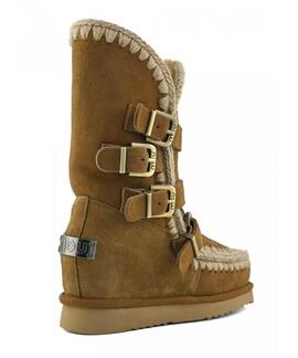 BOTA INNER WEDGE TALL BUCKLE STRAPS COGNAC SUEDE
