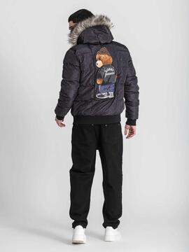 PLUMÍFERO NEGRO LOGOMANÍA BEAR