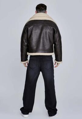 CHAQUETA DE AVIADOR SIKSILK MARRÓN