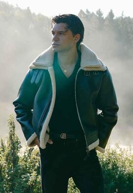 CHAQUETA DE AVIADOR SIKSILK MARRÓN