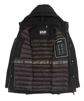 PARKA ACOLCHADA MULTIBOLSILLOS CON CAPUCHA CAMDEN NEGRA