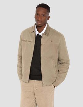 CHAQUETA DE TRABAJO CARTHER EN ALGODÓN LAVADO BEIGE
