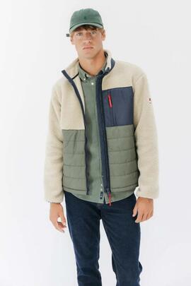 CHAQUETA COMBINADA NYLON Y BORREGUILLO ESTONIA MULTICOLOR