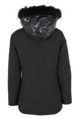 CHAQUETA ACOLCHADA NEGRA CON CAPUCHA