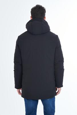 ABRIGO ACOLCHADO DE HOMBRE CON CAPUCHA SOFTSHELL AZUL MARINO