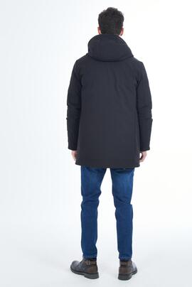 ABRIGO ACOLCHADO DE HOMBRE CON CAPUCHA SOFTSHELL AZUL MARINO