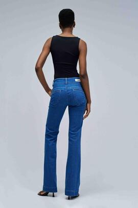 PANTALÓN VAQUERO SECRET CHINO FLARE CON CADENA EN LOS BOLSOS