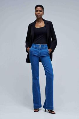 PANTALÓN VAQUERO SECRET CHINO FLARE CON CADENA EN LOS BOLSOS