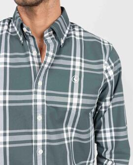 CAMISA DE ALGODÓN CUADRO BRIT VERDE
