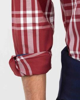 CAMISA DE ALGODÓN CUADRO BRIT ROJO