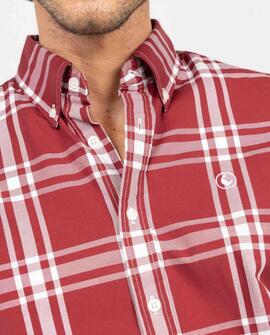 CAMISA DE ALGODÓN CUADRO BRIT ROJO