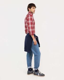 CAMISA DE ALGODÓN CUADRO BRIT ROJO