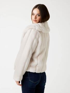 CHAQUETA DE PELUCHE SINTÉTICO NEW SOPHIE MUTED STONE BEIGE