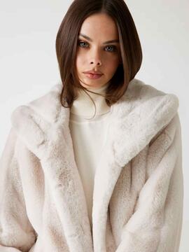 CHAQUETA DE PELUCHE SINTÉTICO NEW SOPHIE MUTED STONE BEIGE