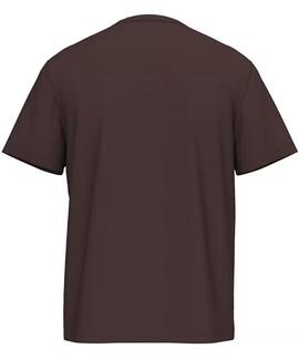 CAMISETA CK HERO REGULAR FIT CON MONOGRAMA RICH BROWN MARRÓN