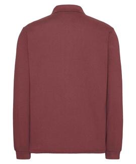 POLO MANGA LARGA CASUAL PIQUE REGULAR FIT MOCHA MOMENT GRANA