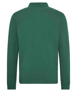POLO MANGA LARGA CASUAL PIQUE REGULAR FIT DECO GREEN VERDE